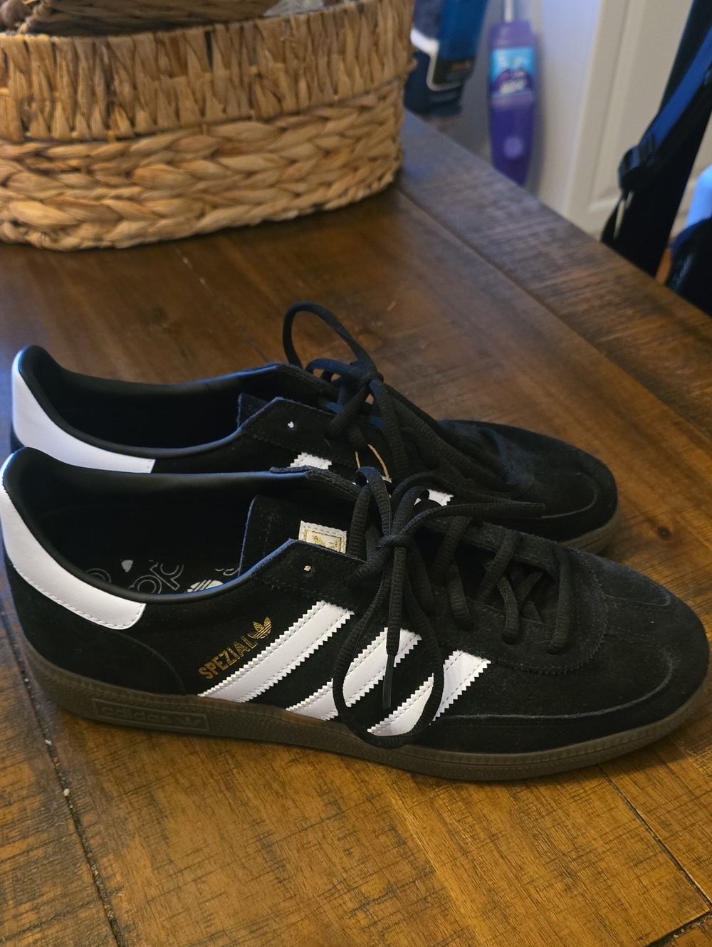 Adidas Handball Spezial Men’s Black/White Suede Sneakers